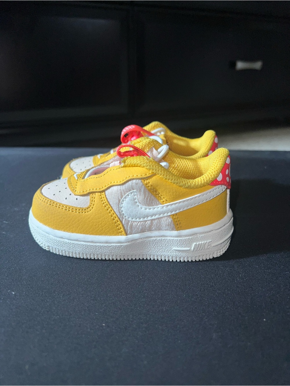 Nike Kids Yellow, White & Red Low-Top Sneakers